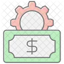 Cash Management Lineares Farbsymbol Symbol