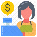 Cashier Accountant Clerk Icon