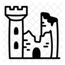성 폐허 요새 궁전 아이콘