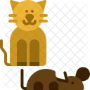 Cat hunt mouse  Icon