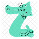 Letter Z Cat Symbol