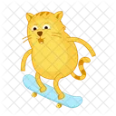 Cat Skateboard  Icon