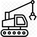 크롤러 크레인 리프팅 크레인 캐터필라 크레인 아이콘