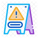 Caution Board Cleaning Icon