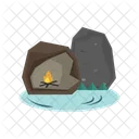 Cave Bonfire Adventure Icon