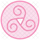 Celtic Spiral Duotone Line Icon Icon