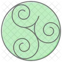 Celtic Triskele Lineal Color Icon Symbol