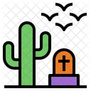 Cemetery Halloween Terror Icon