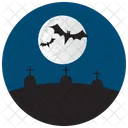 Cemetery Bats Night Icon