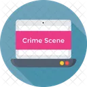 Crime Cena Laptop Ícone