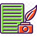 Certification Document Manuscript Icon