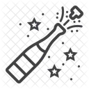 シャンパン、ボトル、クリスマス アイコン