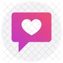 Redes Sociales Chat Corazon Icono