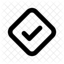 Check Round Rhombus Ui User Interface Icon