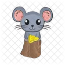 Mouse Little Cheese Icon