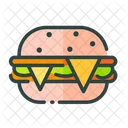 Cheeseburger Fastfood Essen Symbol