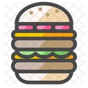 Cheeseburger Doppel Hamburger Symbol