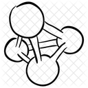 Nodes Network Structure Chemical Bonding Icon