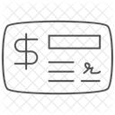 Cheque Thinline Icon Symbol