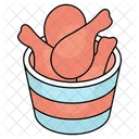 Chicken Bucket Chicken Basket Food Icon