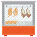 Chicken Stall Butcher Shop Street Stall Icon