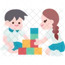 Children Playing Toys Icon