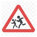 Children Road Sign Icon