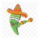 Mexico Chilli Character Icon