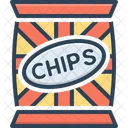 Chips Crisp Snacks Icon