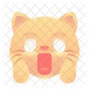 Chocado Gato Emoji Ícone