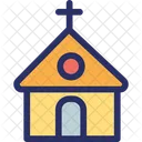 Christion Worship House Building Christian Icon