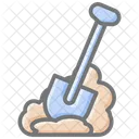 Christmas Construction Shovel Yuletide Excavation Seasonal Building Icon