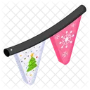 Christmas Flags Buntings Festoons Icon