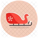 Christmas Sledge Santa Sledge Snow Ski Icon