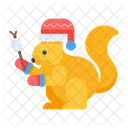 Xmas Squirrel Christmas Squirrel Squirrel Marshmallow Icon