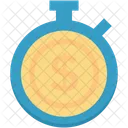 Chronometer Dollar Stopwatch Icon