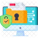Delitos Ciberneticos Seguridad Cibernetica Cifrado De Datos Icono