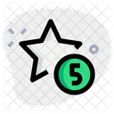 Cinco Estrellas Estrellas Calificacion Icono