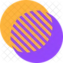 Circle shapes purple and orange  Icon