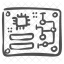 Circuit Board Embedded Microchip Icon