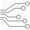 Circuit Board Grey Thin Line Icon Icon