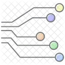 Circuit Board Awesome Lineal Color Icon Icon