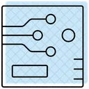 Circuit Board Color Shadow Thinline Icon Icon