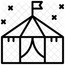 서커스 서커스 텐트 오락 아이콘
