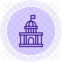 City Hall Line Icon Icon