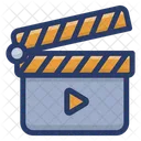 Clapperboard Slat Board Clapstick Icon