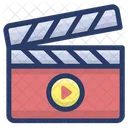 Clapperboard Slate Board Clapstick Icon