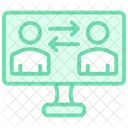 Classroom Interaction Duotone Line Icon Icon