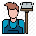 Cleaning Man  Icon