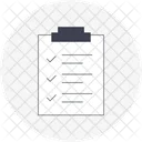 Clipboard With Checks And Lines Quality Assurance Documentation Icono